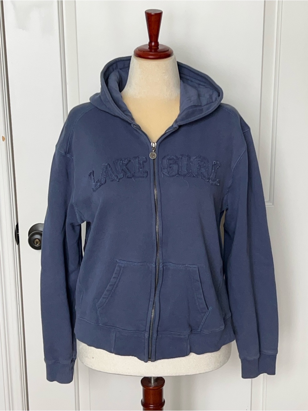 Lake Girl Navy Full-Zip Hooded Jacket